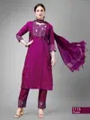 1113 Aradhna Cotton Blend Embroidery Kurti Bottom With Dupatta Wholesale Market 
